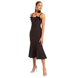 Mestiza New York Calista Midi Black Sleeveless $395 Dress Size 2 NWT